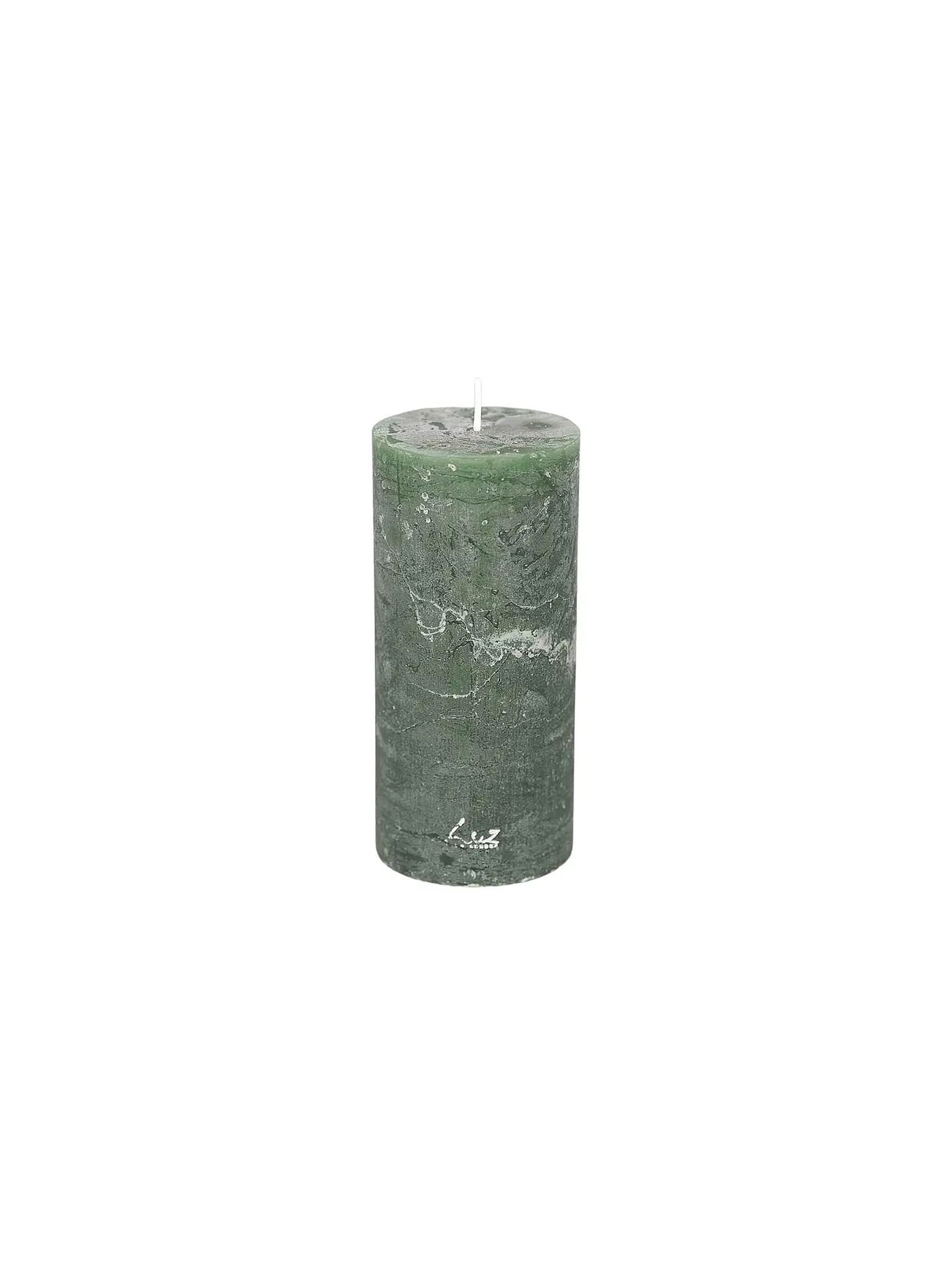 RASTELI | Stumpenkerze Rustik 7x15cm Luz Your Senses Eiben / Dunkelgruen | 